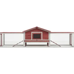 vidaXL Productos Para Mascotas-Conejera madera maciza pino y abeto 310x70x87 cm