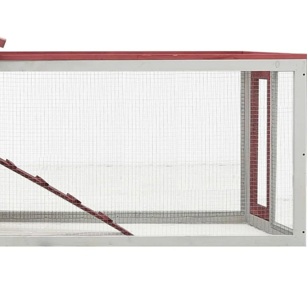 vidaXL Productos Para Mascotas-Conejera madera maciza pino y abeto 310x70x87 cm