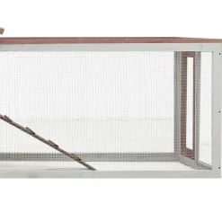 vidaXL Conejera madera maciza pino y abeto color 310x70x87 cm Moca Sale