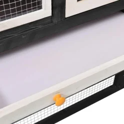 vidaXL Productos Para Mascotas-Conejera madera maciza de abeto 140x63x120 cm