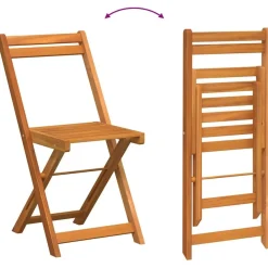 vidaXL Muebles De Jardín-Conjunto bistro 5 pcs Aceite Natural Madera de Acacia Sólida
