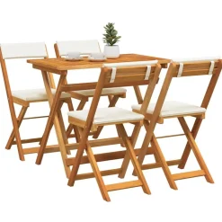 vidaXL Muebles De Jardín-Conjunto bistro 5 pcs Aceite Natural Madera de Acacia Sólida