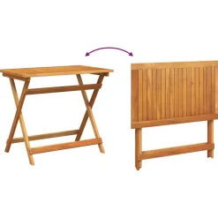 vidaXL Muebles De Jardín-Conjunto bistro 5 pcs Aceite Natural Madera de Acacia Sólida