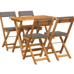 vidaXL Muebles De Jardín-Conjunto bistro 5 pcs Aceite Natural Madera de Acacia Sólida