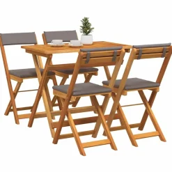 vidaXL Muebles De Jardín-Conjunto bistro 5 pcs Aceite Natural Madera de Acacia Sólida