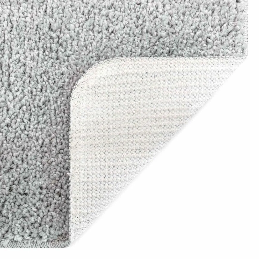 vidaXL Conjunto de alfombra de baño antideslizante 3 pcs PP Gris