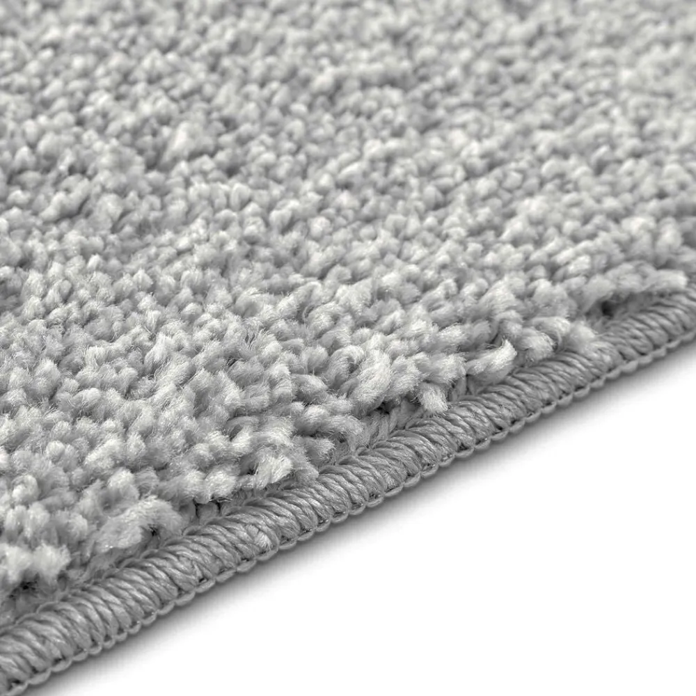 vidaXL Conjunto de alfombra de baño antideslizante 3 pcs PP Gris
