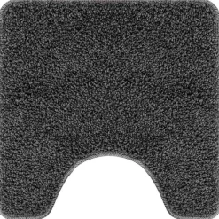 vidaXL Conjunto de alfombra de baño antideslizante 2 pcs Gris oscuro Outlet