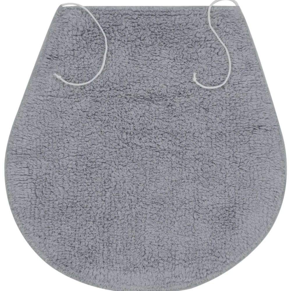 vidaXL Accesorios Para El Baño-Conjunto de alfombrillas de baño de tela 3 piezas