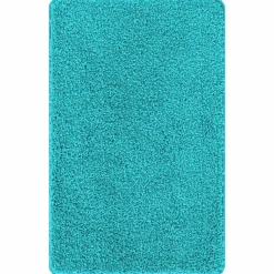 vidaXL Conjunto de alfombra de baño antideslizante 3 pcs PP Tuquesa Sale