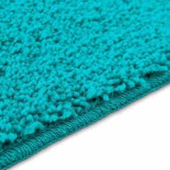 vidaXL Conjunto de alfombra de baño antideslizante 2 pcs PP Tuquesa Online