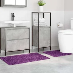 vidaXL Accesorios Para El Baño-Conjunto de alfombra de baño antideslizante 2 pcs PP