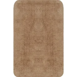 vidaXL Conjunto de alfombrillas de baño de tela 2 piezas Beige Clearance