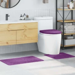 vidaXL Accesorios Para El Baño-Conjunto de alfombra de baño antideslizante 3 pcs PP