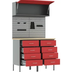 vidaXL Accesorios De Bricolaje-Conjunto de armarios de trabajo con cajón Manual 5 pcs