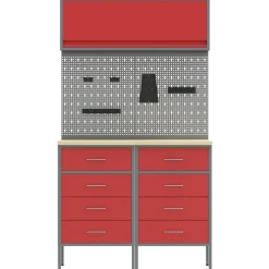 vidaXL Accesorios De Bricolaje-Conjunto de armarios de trabajo con cajón Manual 5 pcs