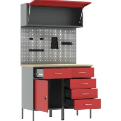 vidaXL Accesorios De Bricolaje-Conjunto de armarios de trabajo con cajón Manual 5 pcs