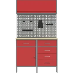 vidaXL Accesorios De Bricolaje-Conjunto de armarios de trabajo con cajón Manual 5 pcs