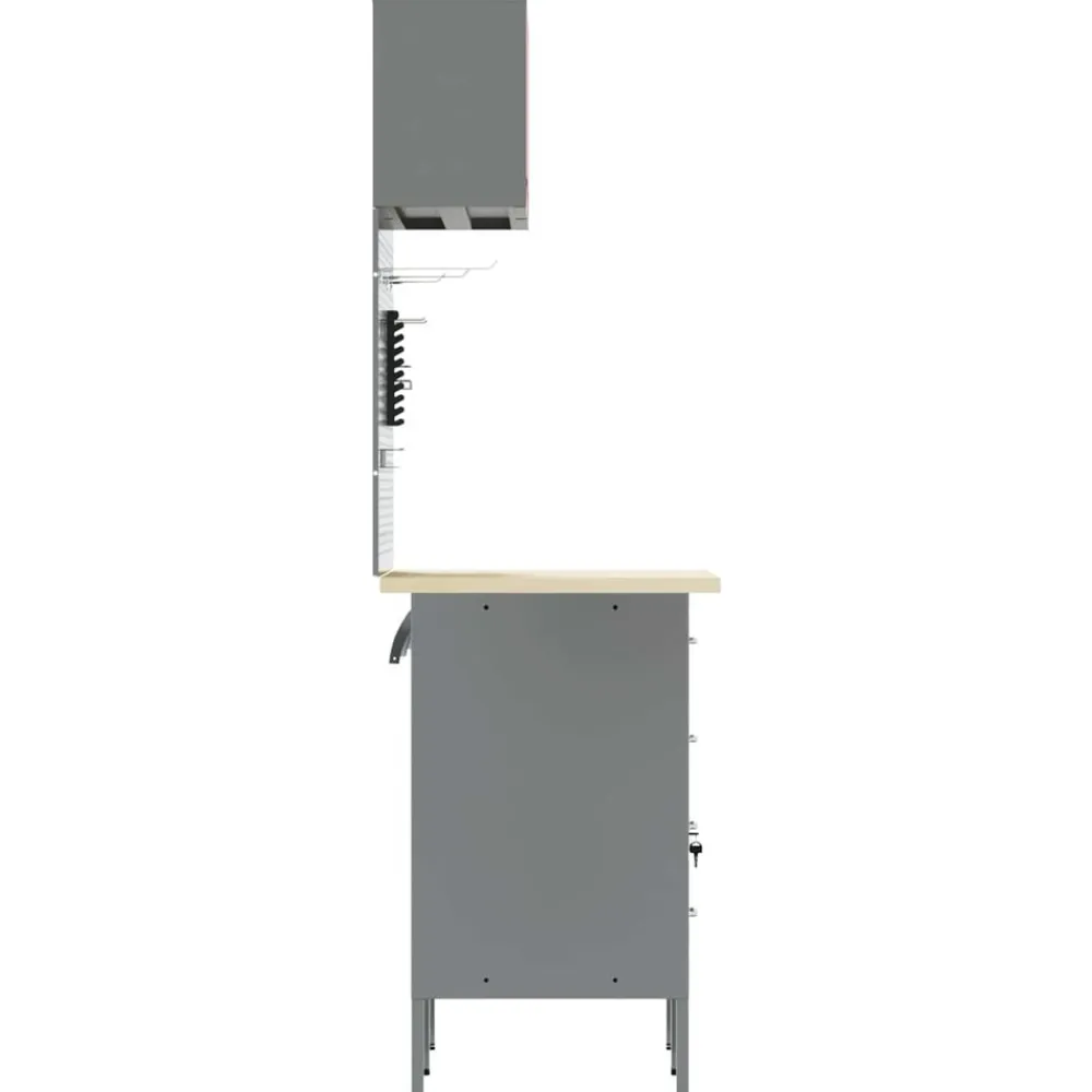 vidaXL Accesorios De Bricolaje-Conjunto de armarios de trabajo con cajón Manual 5 pcs