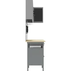 vidaXL Accesorios De Bricolaje-Conjunto de armarios de trabajo con cajón 10 pcs y Gris