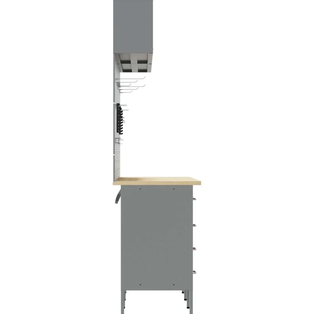 vidaXL Accesorios De Bricolaje-Conjunto de armarios de trabajo con cajón Manual 10 pcs