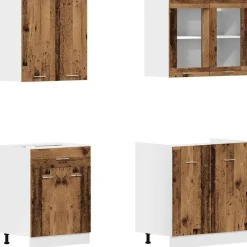 vidaXL Conjunto de armarios de cocina de 4 piezas 
