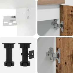 vidaXL Conjunto de armarios de cocina de 4 piezas 