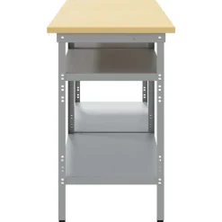 vidaXL Conjunto de banco de trabajo con estante 2 pcs Beige y Gris Discount