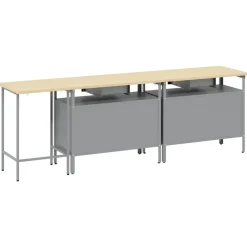 vidaXL Conjunto de banco de trabajo con cajón 3 pcs Rojo y Gris Negro Hot