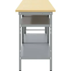vidaXL Accesorios De Bricolaje-Conjunto de banco de trabajo con estante 3 pcs Beige y