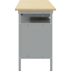 vidaXL Conjunto de banco de trabajo con cajón 2 pcs y Gris Negro Discount