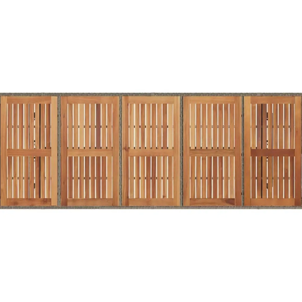 vidaXL Conjunto de Comedor de Jardín 9 pcs ratán sintético Gris Outlet