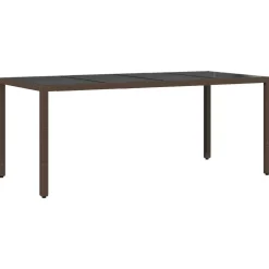 vidaXL Conjunto de Comedor de Jardín 9 pcs Marrón ratán sintético Marrón y crema Outlet