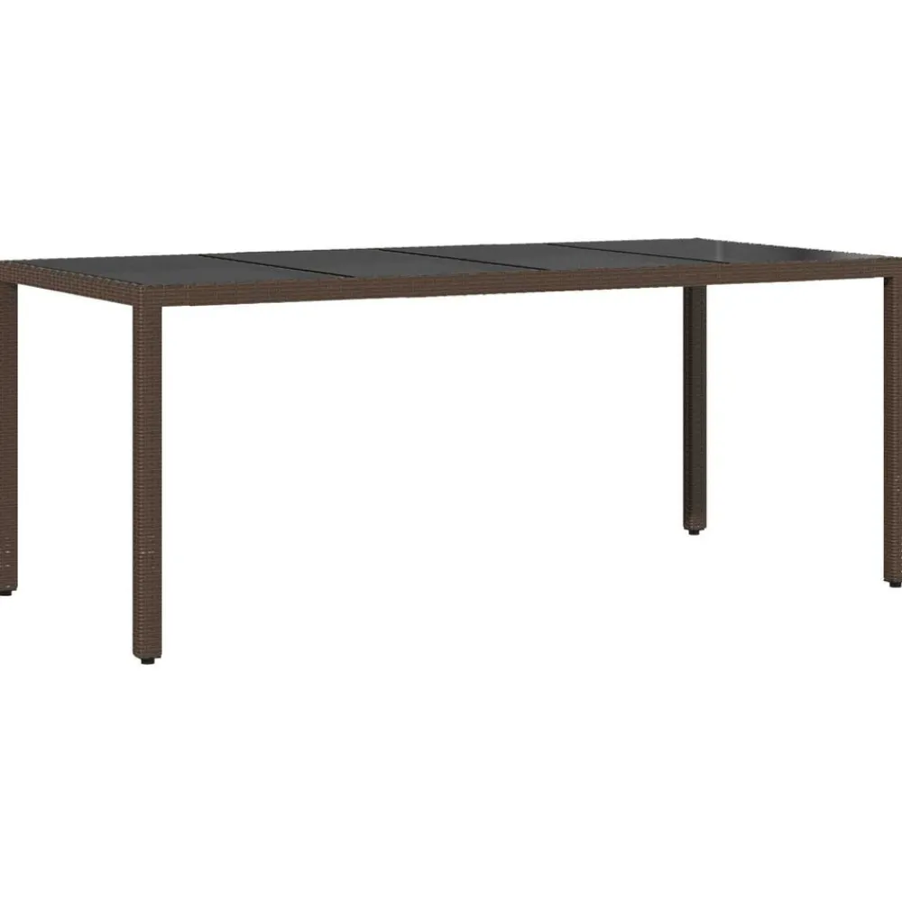 vidaXL Conjunto de Comedor de Jardín 9 pcs Marrón ratán sintético Marrón y crema Outlet