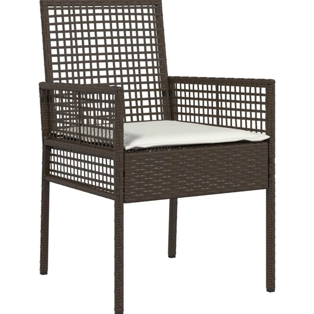vidaXL Conjunto de Comedor de Jardín 9 pcs Marrón ratán sintético Marrón y crema Outlet