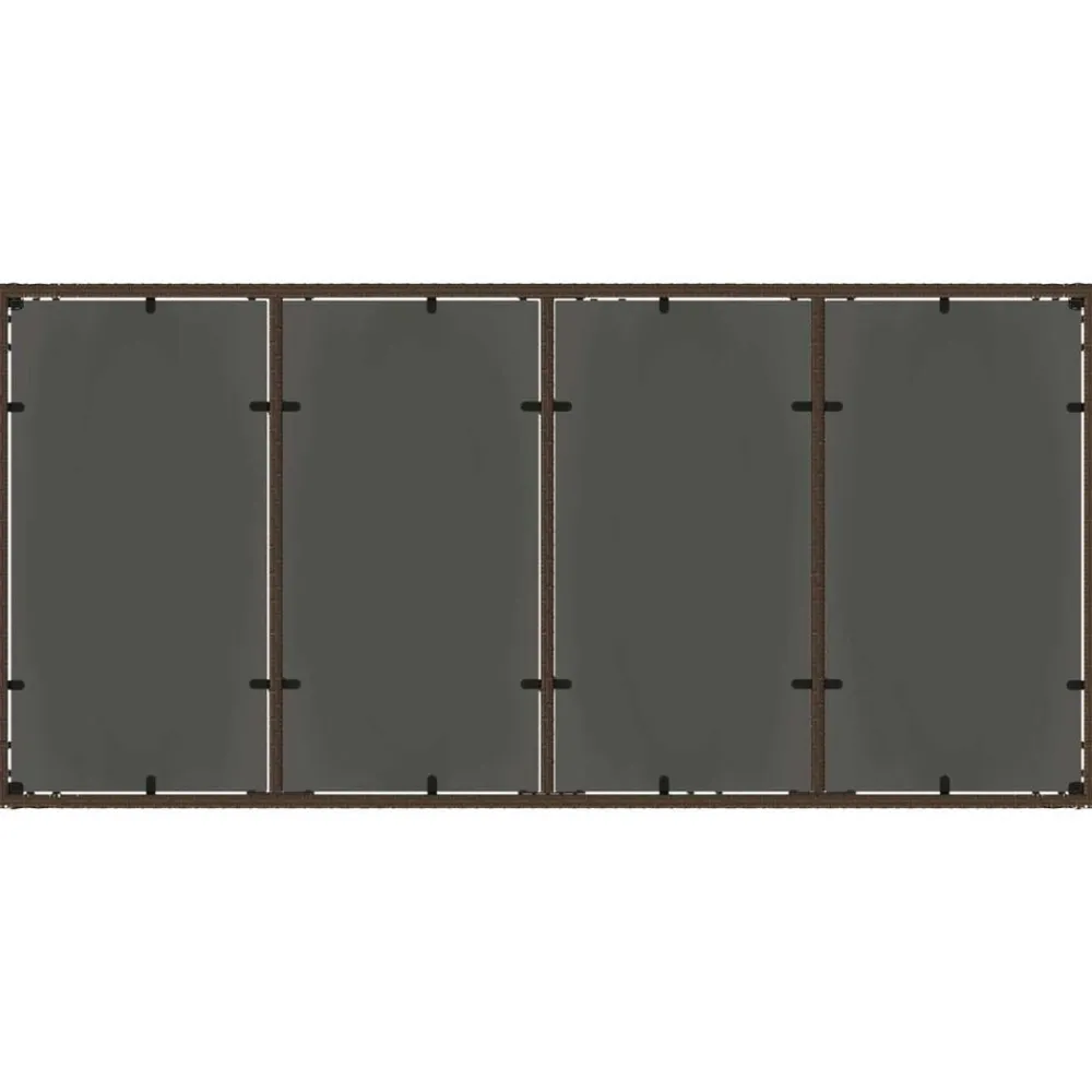 vidaXL Conjunto de Comedor de Jardín 9 pcs Marrón ratán sintético Marrón y crema Outlet