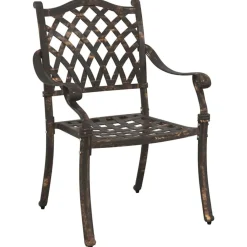 vidaXL Conjunto de Comedor de Jardín 5 pcs Aluminio Bronce Hot