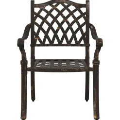 vidaXL Conjunto de Comedor de Jardín 5 pcs Aluminio Bronce Hot