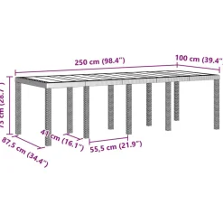 vidaXL Conjunto de Comedor de Jardín 11 pcs Marrón Polipropileno Marrón New