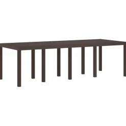 vidaXL Conjunto de Comedor de Jardín 11 pcs Marrón Polipropileno Marrón New