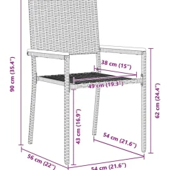vidaXL Muebles De Jardín-Conjunto de Comedor de Jardín 11 pcs ratán sintético