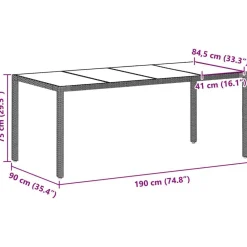 vidaXL Muebles De Jardín-Conjunto de Comedor de Jardín 7 pcs Gris Claro ratán sintético