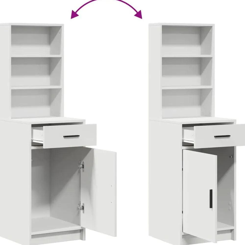 vidaXL Armarios Y Almacenamiento-Conjunto de mesa de vestidor con LED 3 pcs Madera de ingeniería