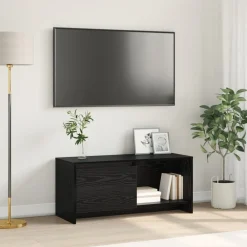 vidaXL Conjunto de mueble de TV 90 x 35 x 40 cm Roble negro New