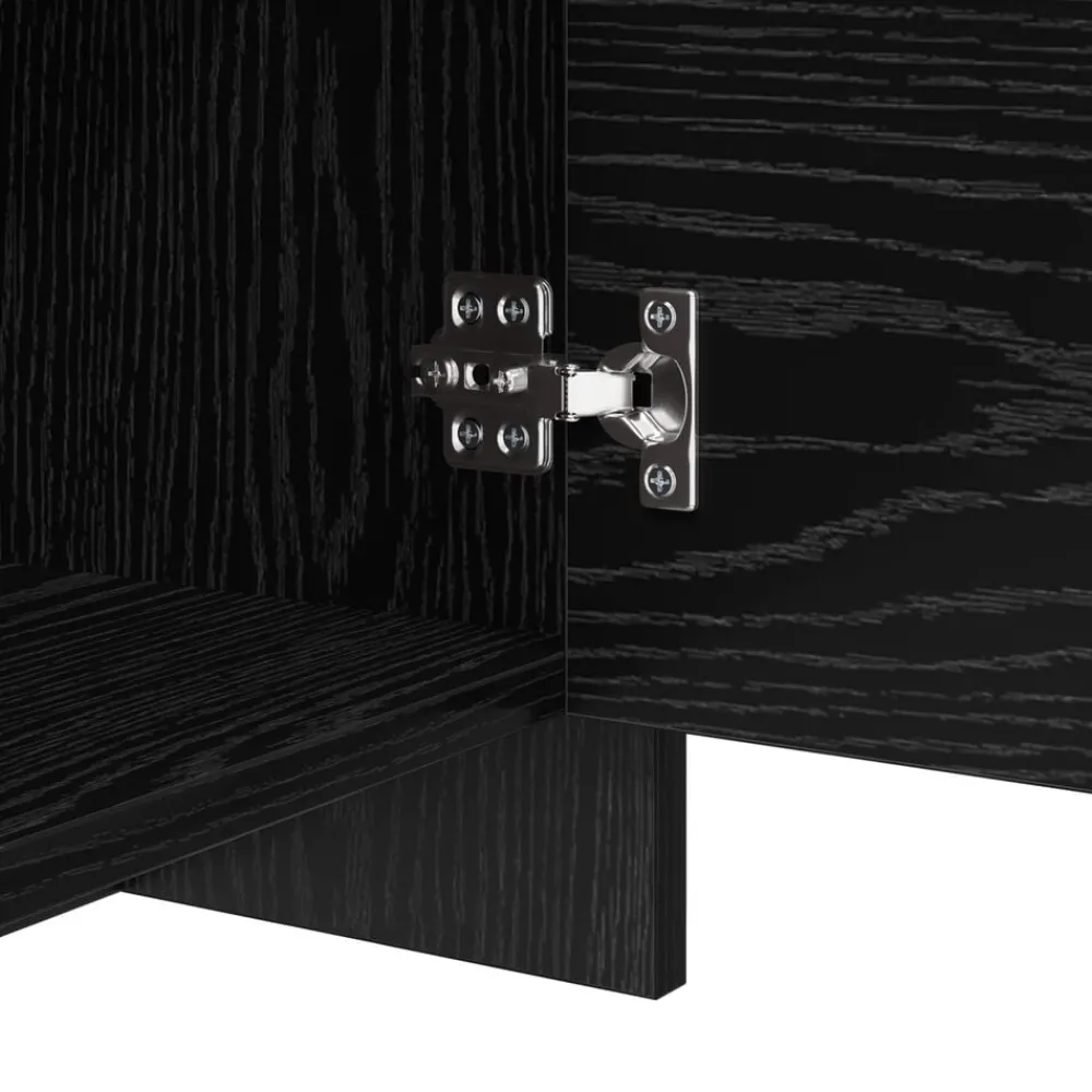 vidaXL Conjunto de mueble de TV 90 x 35 x 40 cm Roble negro New