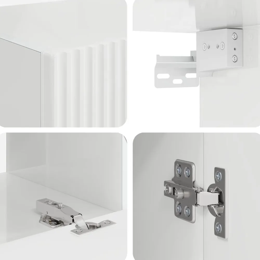 vidaXL Conjunto de mueble de TV 2 pcs Madera de ingeniería brillante Online