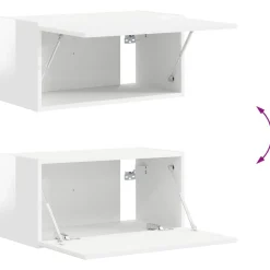 vidaXL Conjunto de mueble de TV 2 pcs Madera de ingeniería brillante Online