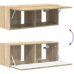 vidaXL Muebles Tv-Conjunto de mueble para TV de pared 4 pcs