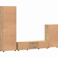 vidaXL Conjunto de mueble de TV con cajón FLORIN Roble artesanal Roble artisan Discount