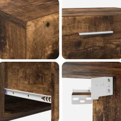 vidaXL Conjunto de mueble de TV con cajón FLORIN Roble ahumado Best